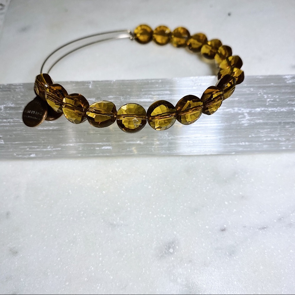 Alex and Ani Dark Topaz Bead Bangle